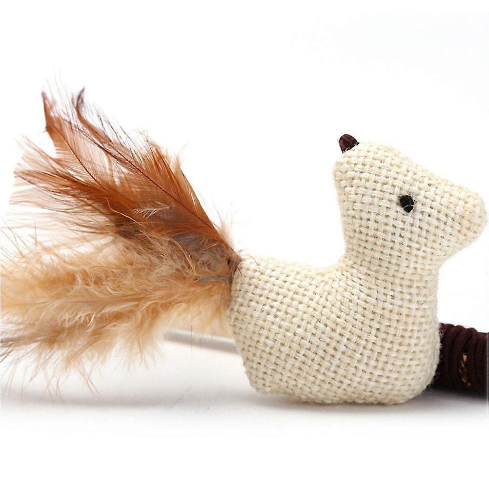 Interactive Cat Teaser Stick For Indoor Cat Playtime With Bell Chick Shape 40X3X1CM 1Pack