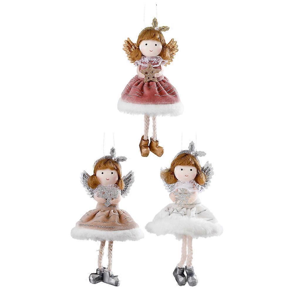 3Pcs Fabric Decorative Pendant For Christmas Tree Home Garden Party Time 16X10X2CM Fine Workmanship Creative Design
