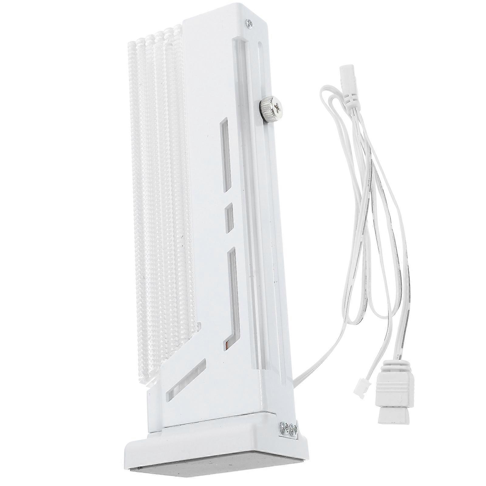 White Rectangular Graphics Card Mount For PC Building Featuring Programmable Colors And Magnetic Support 17.5X6.2X3.5CM 1Pack