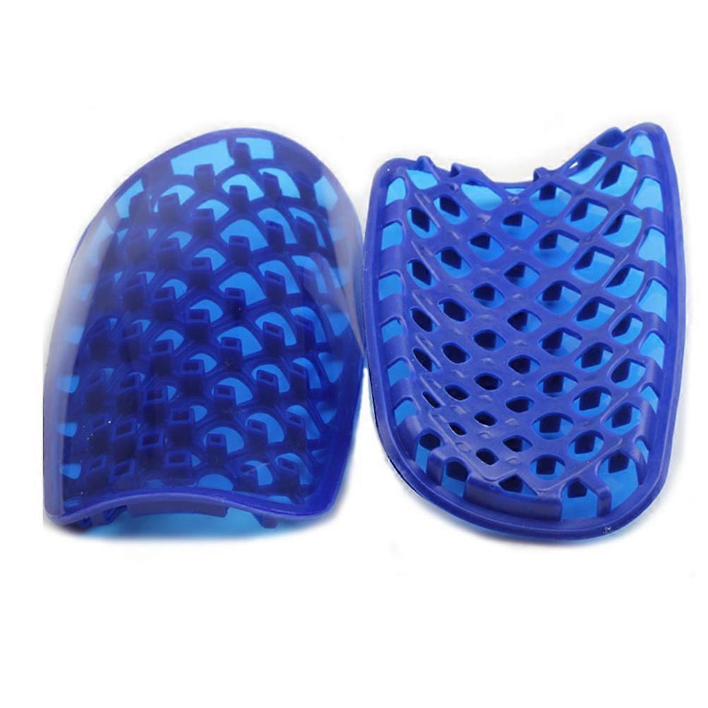 Football Equipment 1 Pair Lightweight Breathable Soccer Shin Guards Protective Gear Blue Color M Size Impact Absorption