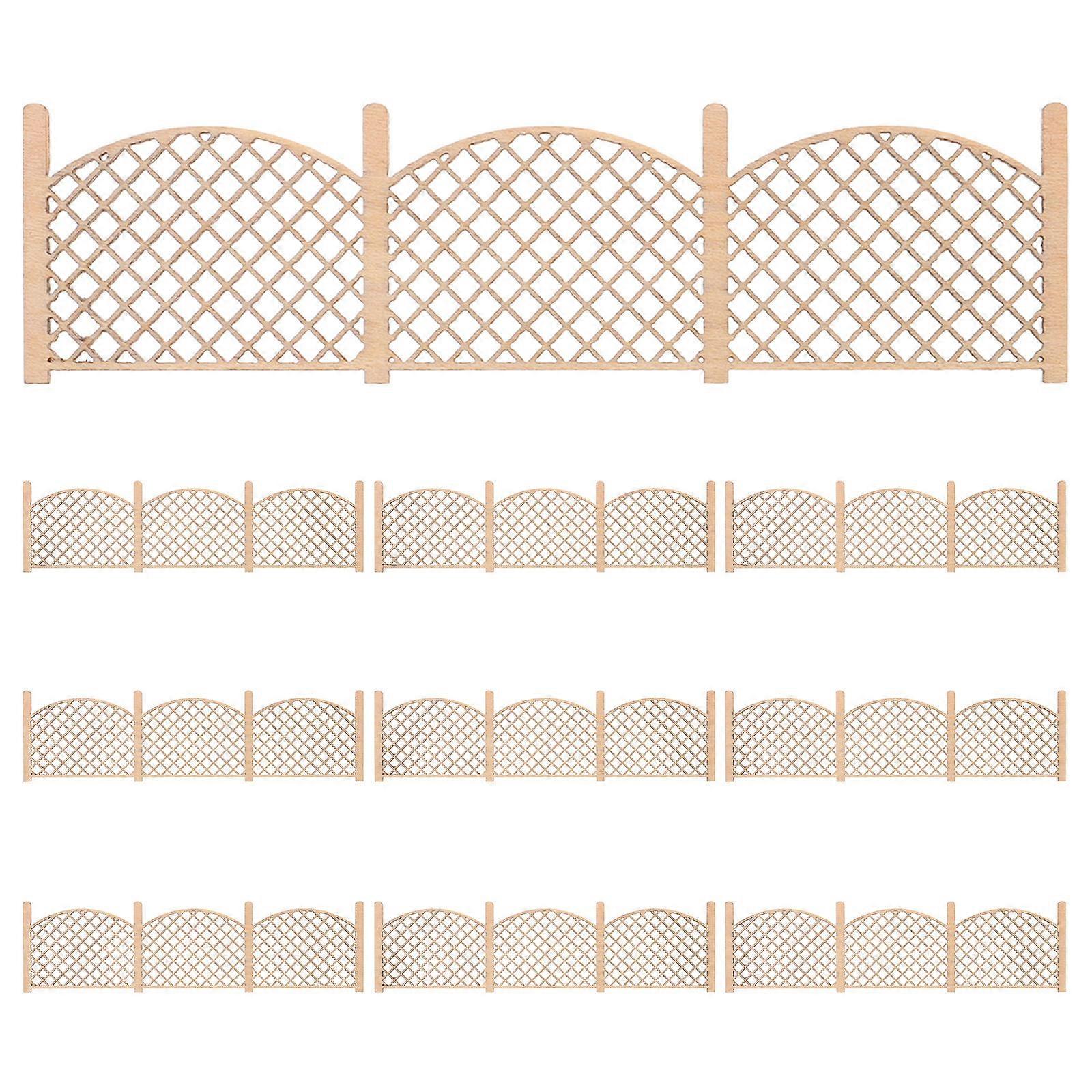 10pcs Miniature Fairy Fence Decorative Panels for Small Garden Landscape Dollhouse and Christmas Tree Decoration