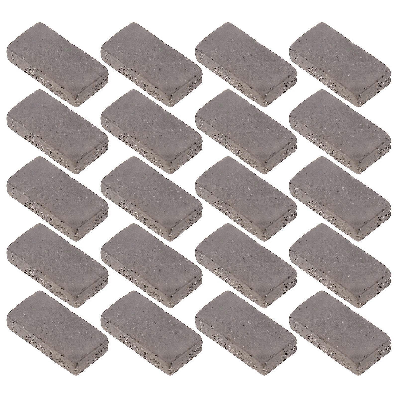 40Pcs Mini Bricks Tiny Bricks For Landscaping Dark Grey Rectangle Suitable For Terrarium Setup And Aquarium Decoration