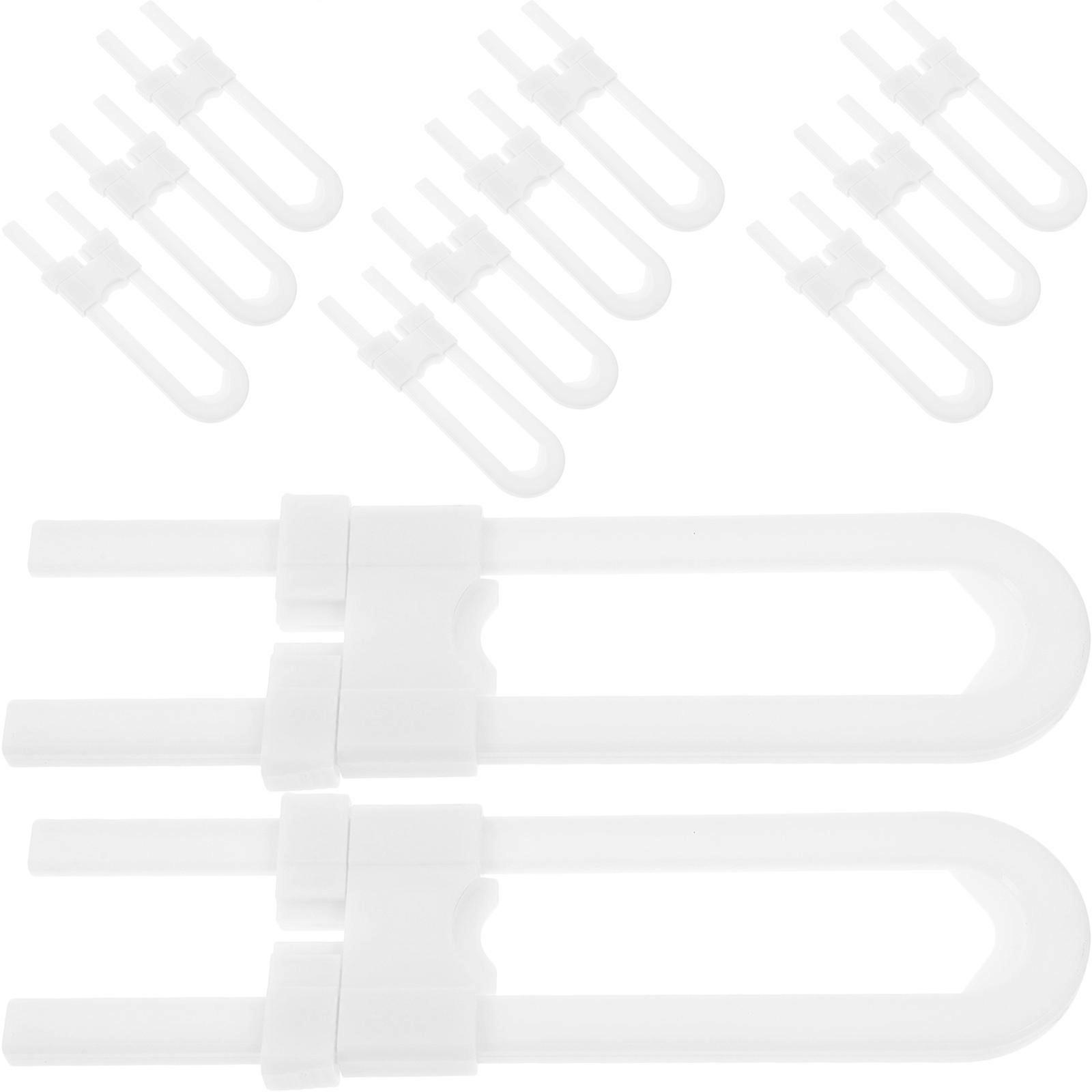 Child Safety Cabinet Locks 12Pcs Multi-Functional U-Shaped Locks For Home Safety And Baby Protection With Durable ABS Material