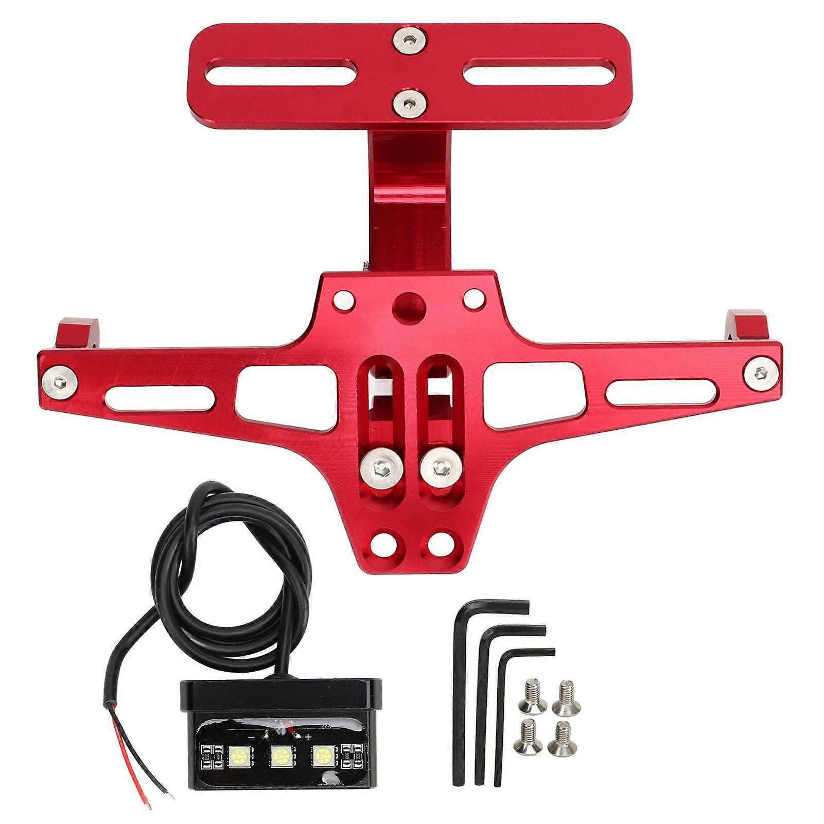 adjustable mount for motorcycle license plate with taillight