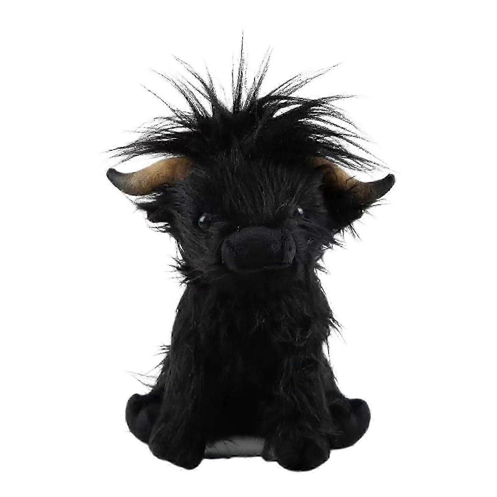 25cm Highland Cows Stuffed Animal, Scottish Cow Plush Toy, Soft Farm Cattle