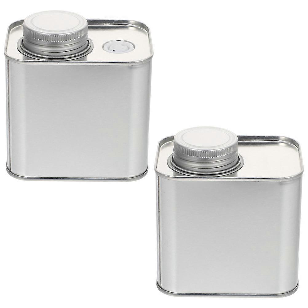 Silver Tinplate Tea Canister Set for Storage MultiFunction Coffee Container 2Pcs
