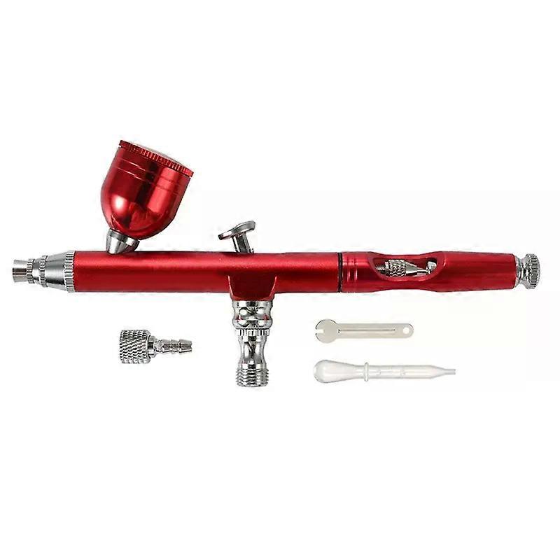 Airbrush Tool Dual Action Gravity Feed Spray Gun with Nozzle Cake Decorating Nail Manicure Brush with Straw Key
