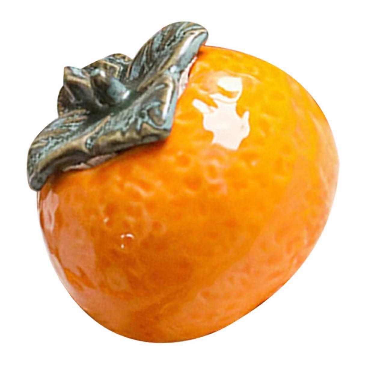 Mini Ceramic Orange Tea Canister Airtight Porcelain Container for Tea Sweets and Fruits in Nordic Style Decorative Table Centre for Stylish Your Home