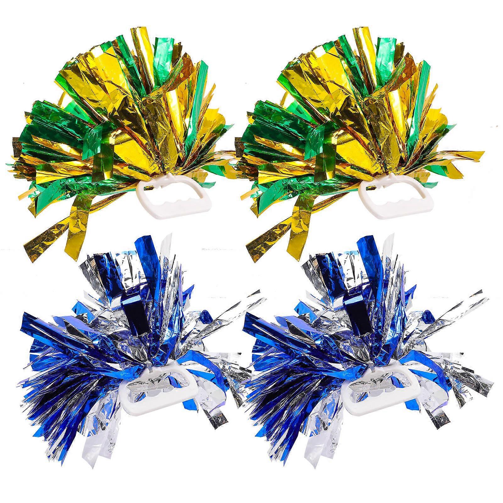 Here's a polished and professional product description for your **4pcs Cheerleading Pom Poms**:
**4 Pack Cheerleading Pom Poms – Reusable