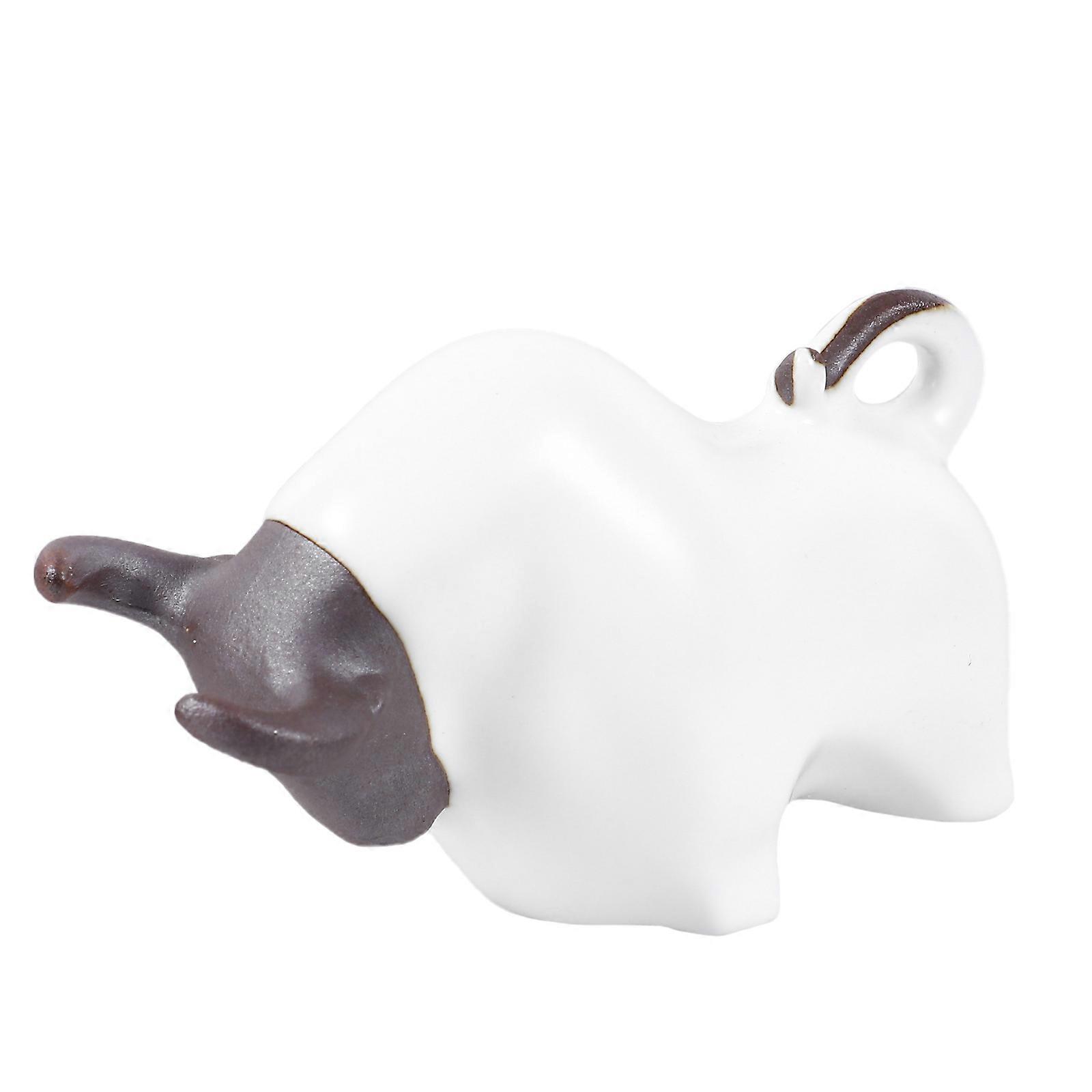 Cattle Shape Suitable For Tea Accessories Home Decoration White 1Pack