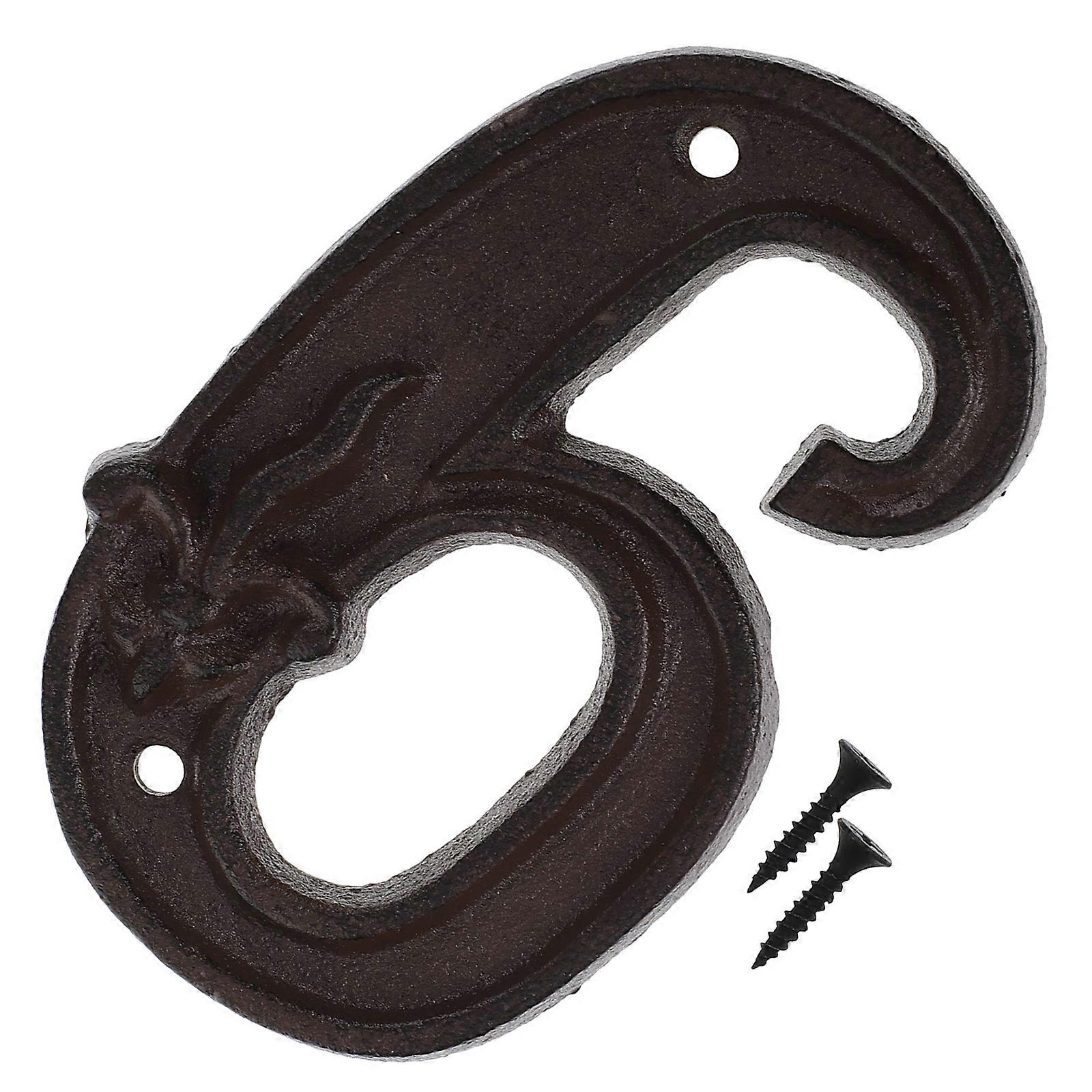 Cast Iron Decorative Door Numbers Metal Numbers DIY Door Address Number 6