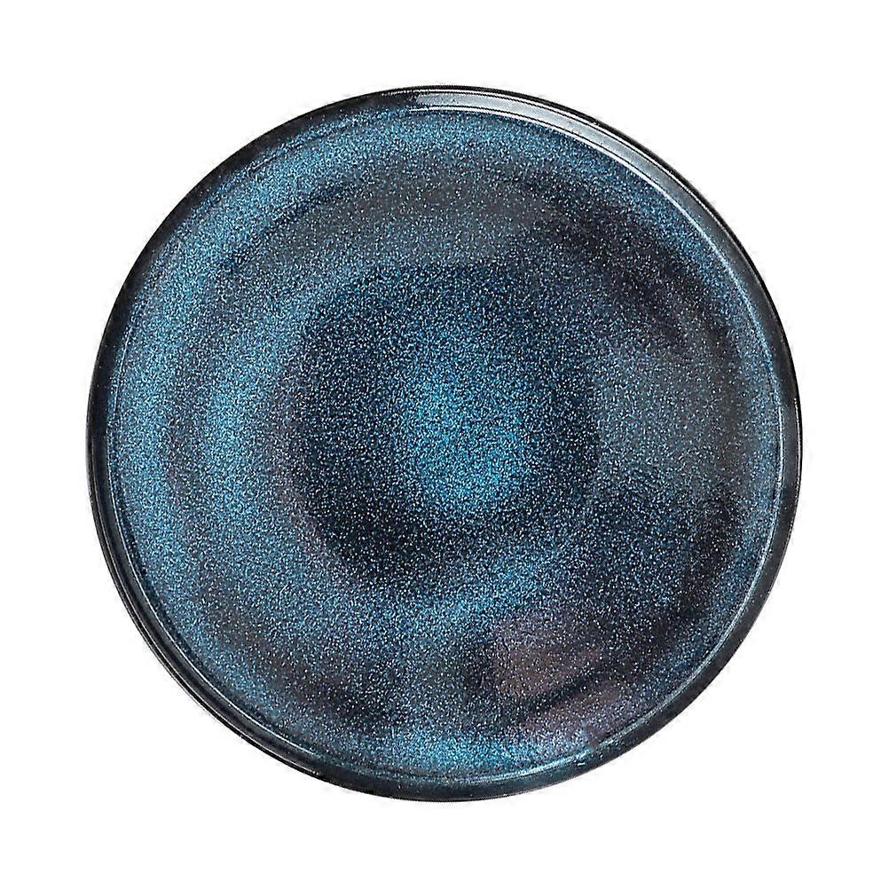 Ceramic Steak Dinner Plate Retro Style Smooth Surface 10.14X10.14X1.18inch Wonderful for Family Dining 1Pack