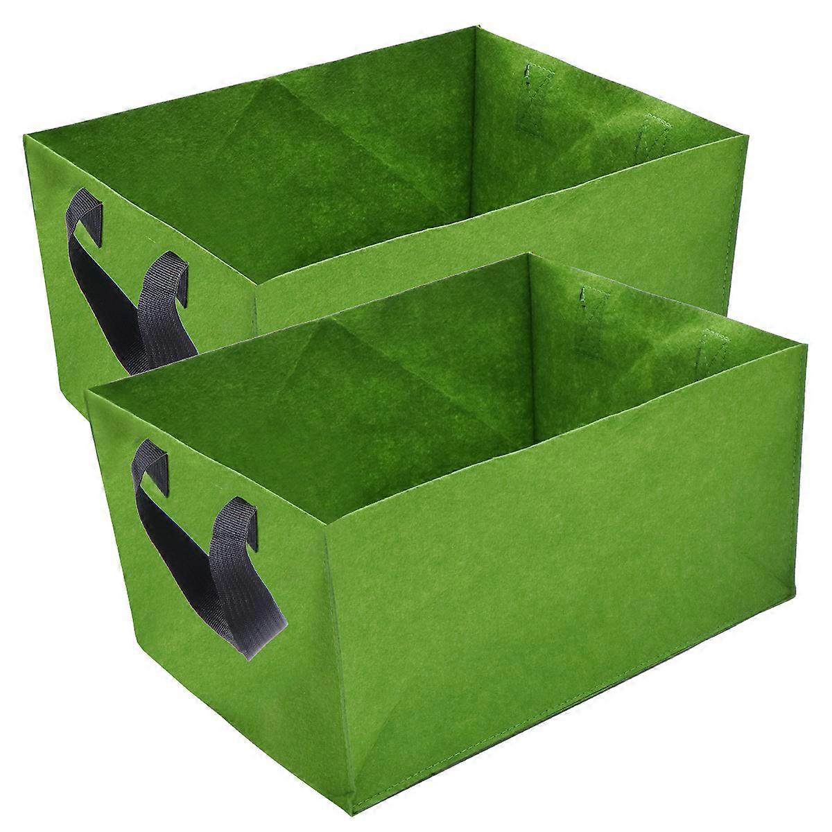 2PCS Planting Bag Felt Potato Plant Bag Thin Tree Planting Bag for Yard Garden