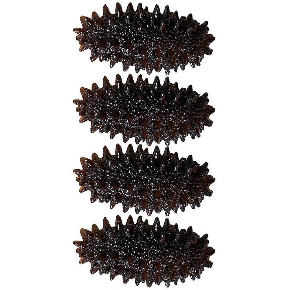 4 modèles réalistes de mini concombre de mer pour une utilisation éducative, décorative et d’affichage - Accessoires de fruits de mer réalistes pour l’enseignement, la photographie et les vitrines