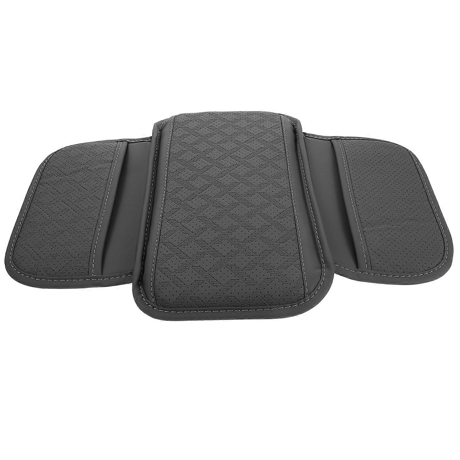 Rectangular Grey Armrest Cushion For Car Interior Designed For Comfortable Long Trips 1Set