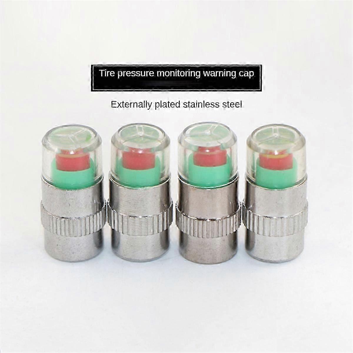 Tire Pressure Monitoring Valve Cap Set with Alert Indicator for Cars