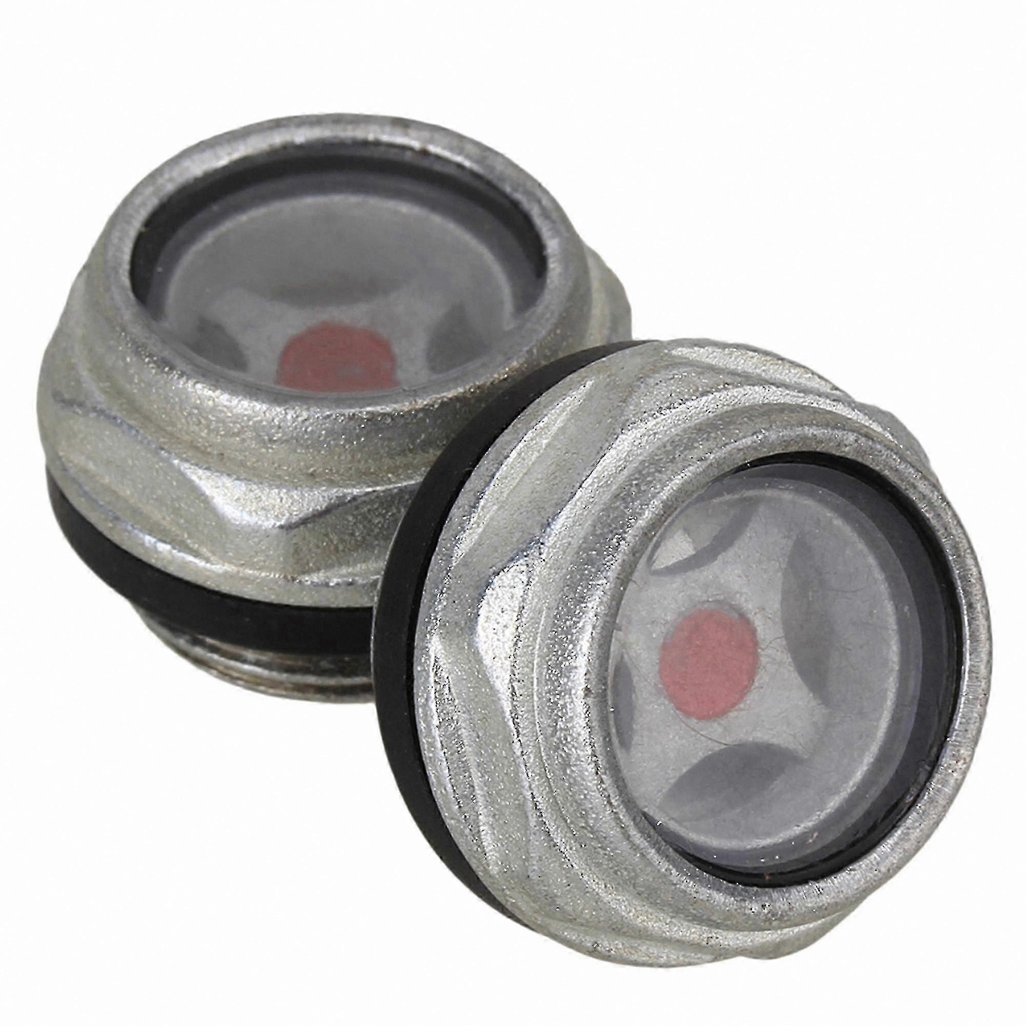 2-Pack Oil Level Sight Glass, G1/2" Threaded for Air Compressor