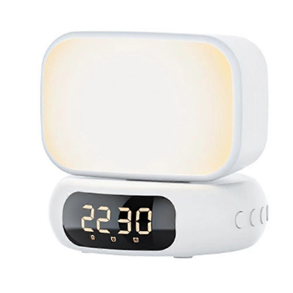 Atmosphere Night Light Rotatable LED Desk Clock With Built-In Speaker And Music