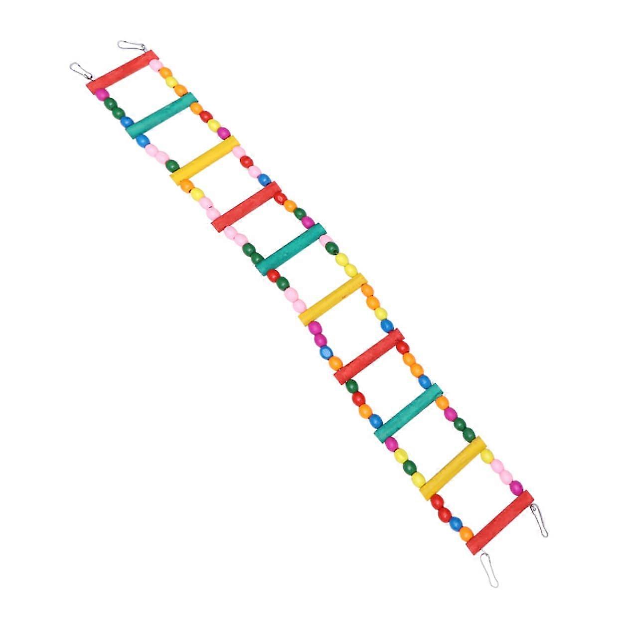Colorful Pearl Bird Ladder for Parrots and Small Birds, Climbing Toy for Budgies and Cockatiels, Encourages Exercise and Coordination