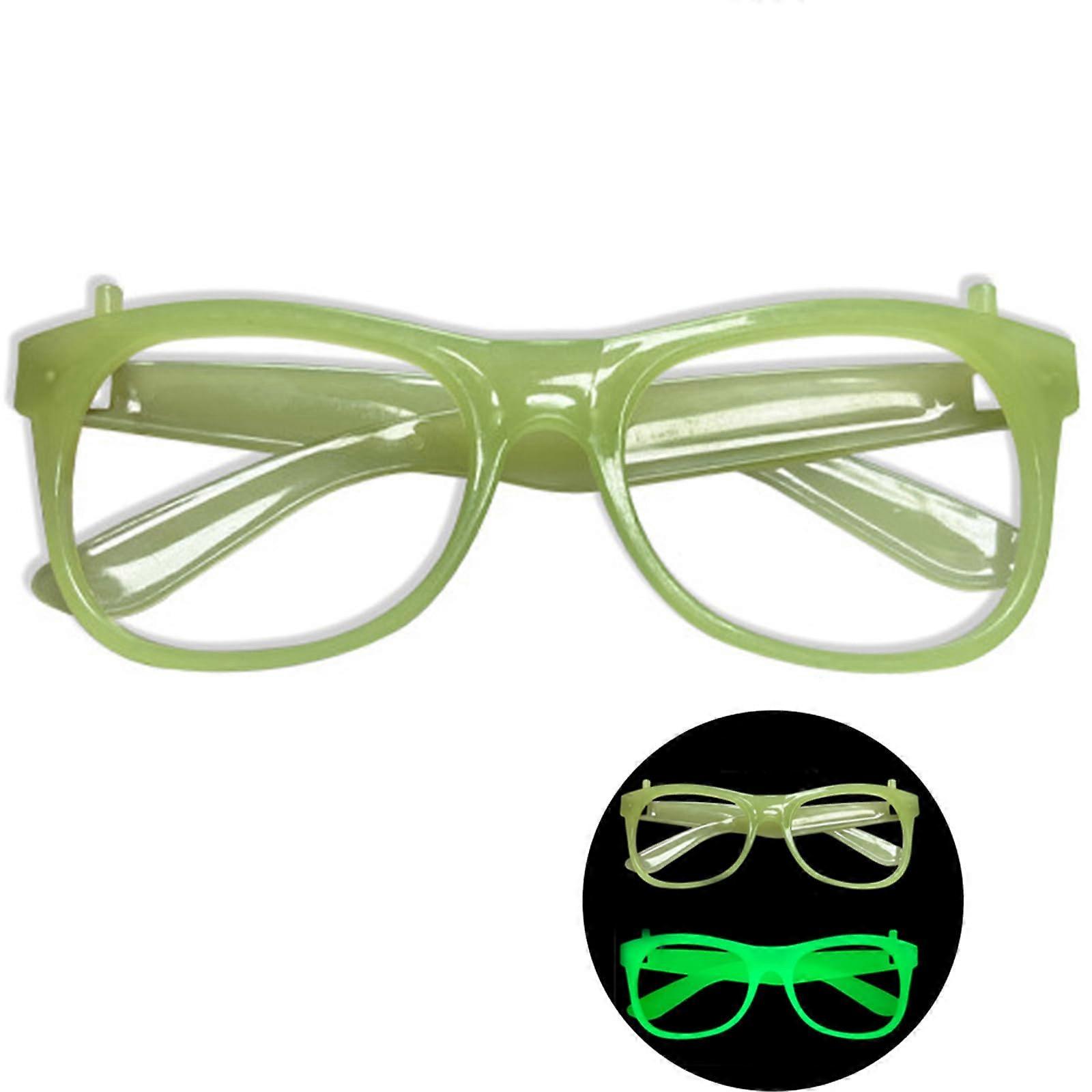 Noctilcent Glasses Frame Unisex For Halloween Party Fluorescent Light LED Glow Glasses Children Birthday Party Supply