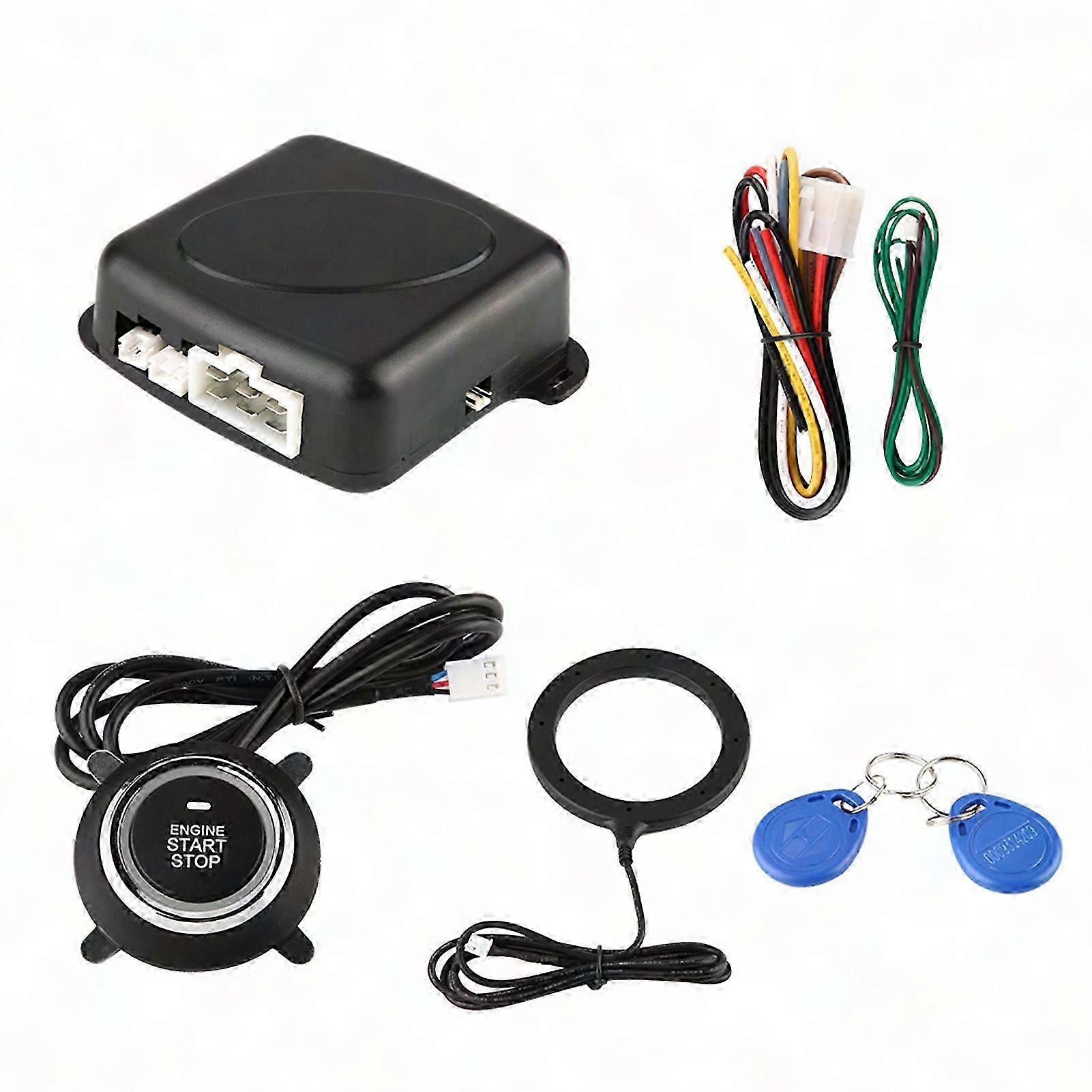 Universal Car Alarm System Engine Push Button Start Stop Lock Anti theft Protection