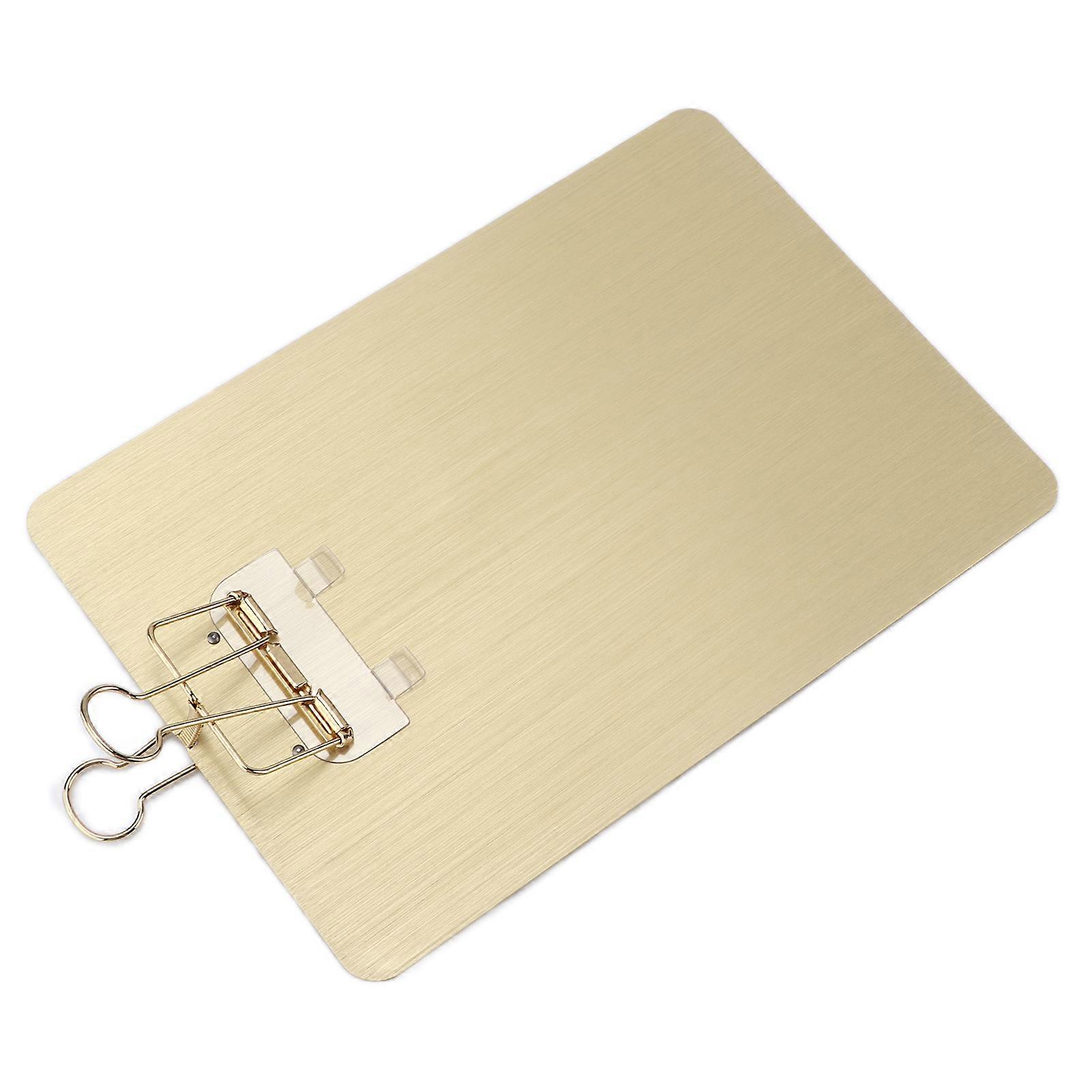 Clipboards Folder Practical Hangable Multifunctional Rust Proof Durable Multi Pack Clipboard for Writing PaintingGold 
