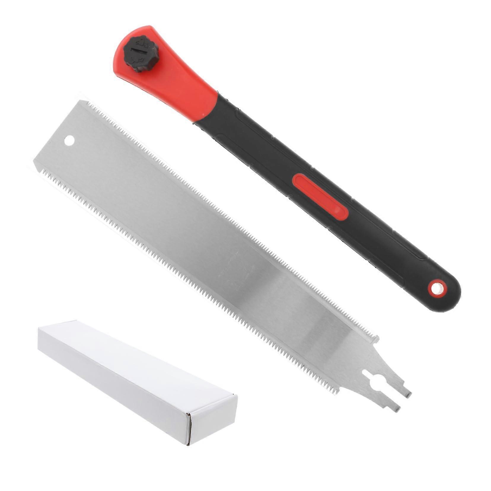 Japanese pull saw with doubleedged hand saw for woodworking, precision saw with fine teeth for wood cutting, versatile and practical.