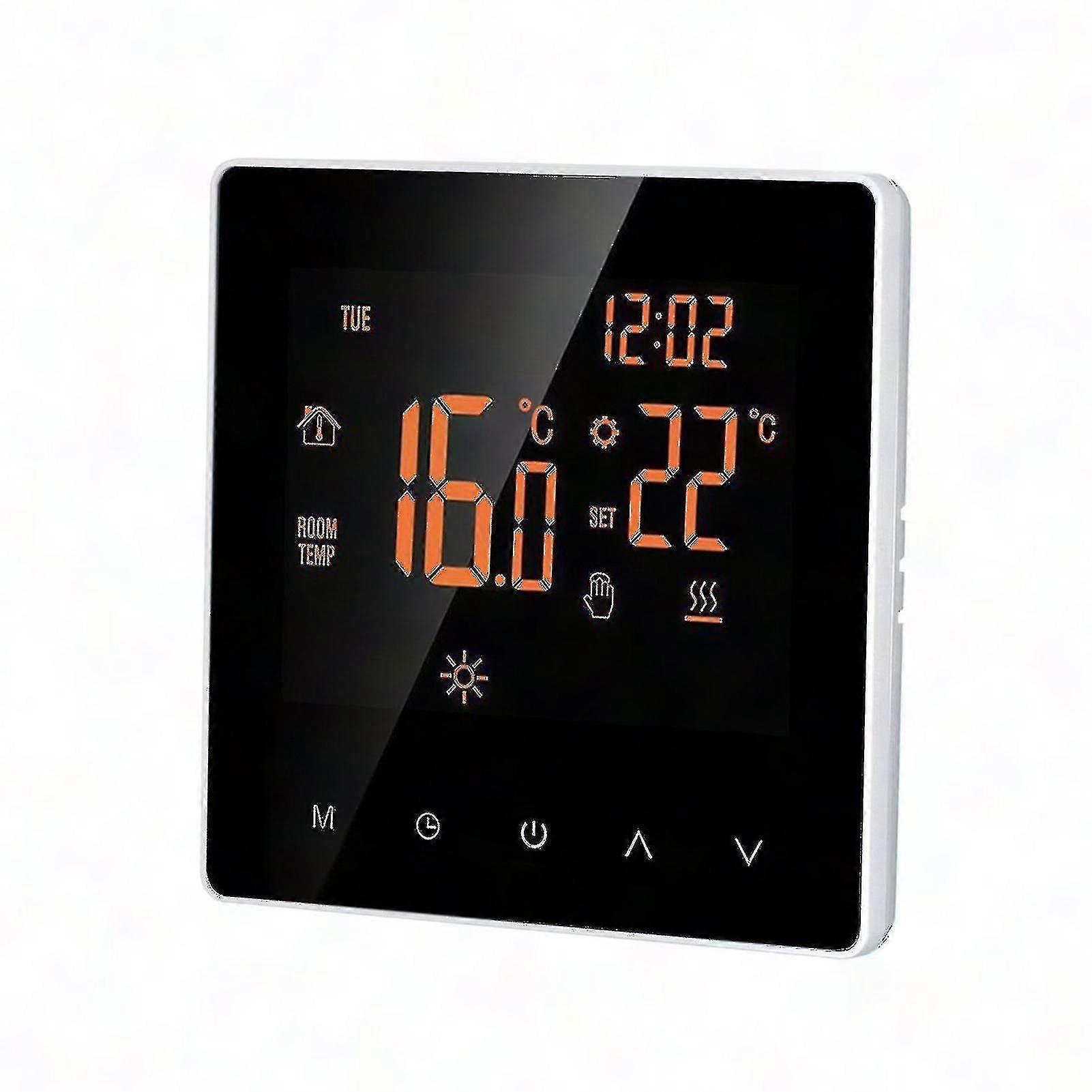 Smart Thermostat with Tuya App Control, LCD Touch Screen, Programmable Week Schedule for Electric Floor Heating (Size)