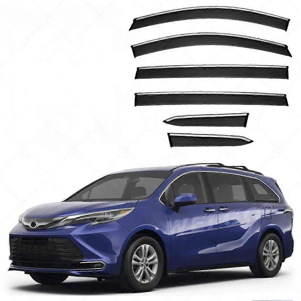 Auto Windabweiser Window Visor Set For Toyota Sienna MK4-XL40 2020+ 4-Piece Weather Deflector Air Vent Shade Protector