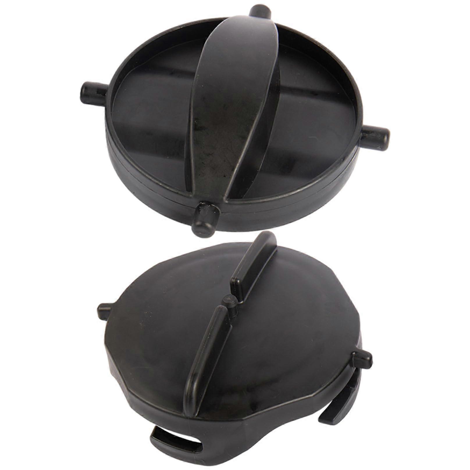 2Pcs RV Sewer Cap, Double Ear  SnapOn Plastic Hose End Cap, Anti Aging for RV Sewer System, Bumper End