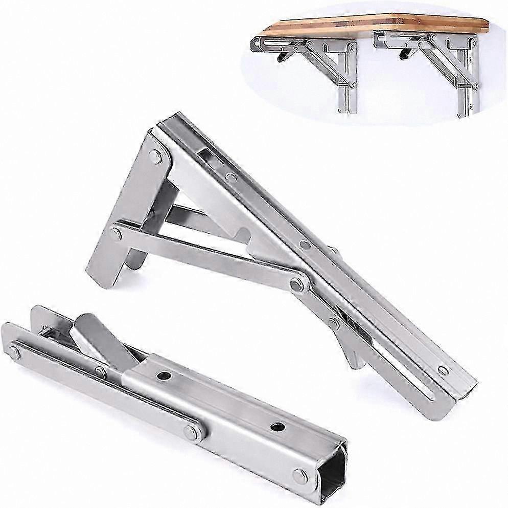 Pair of Wall-Mounted Shelf Brackets for Right Angle Support