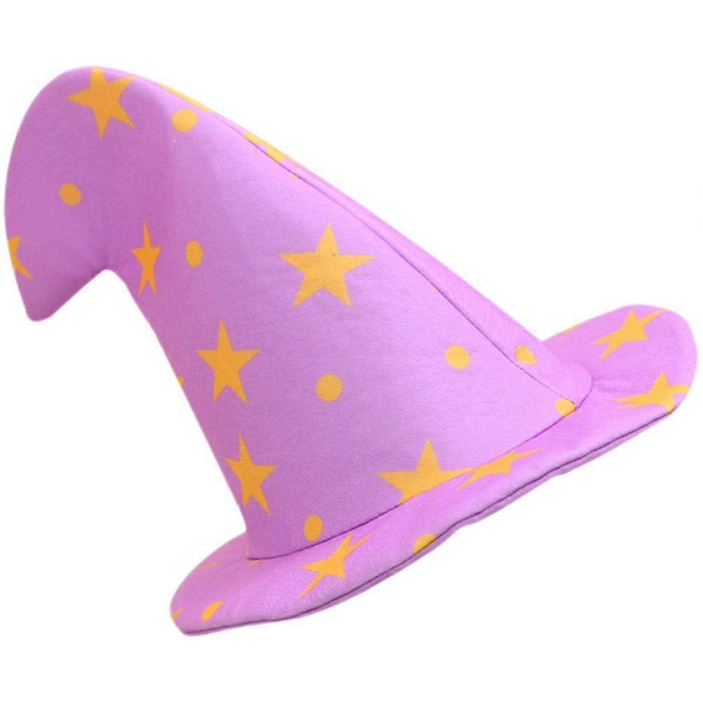 Halloween Party Witch Hat Felt Purple for Stage Performance 1Set
