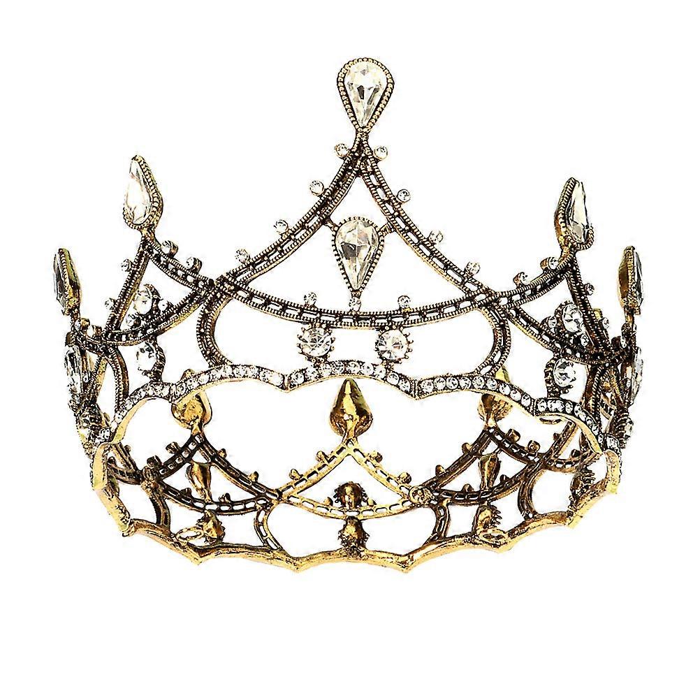 Golden Alloy Decorative Crown for Kids Perfect for Party and Special Occasions 1Pc