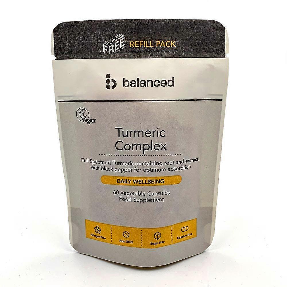 Balanced Turmeric Complex 60 Veggie Caps - Refill Pouch - 4 Pack