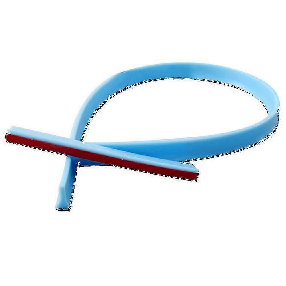 Összecsukható vízálló zuhanyajtó gát és vízdugó sorompó csík 2,5 m kék a fürdőszobához