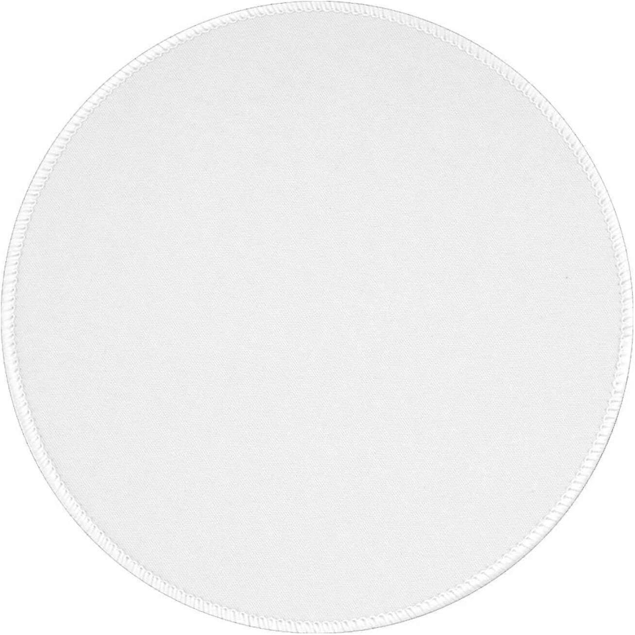Solid Color White  Mouse Pad,NonSlip Rubber Base Durable Stitched Edges Computer