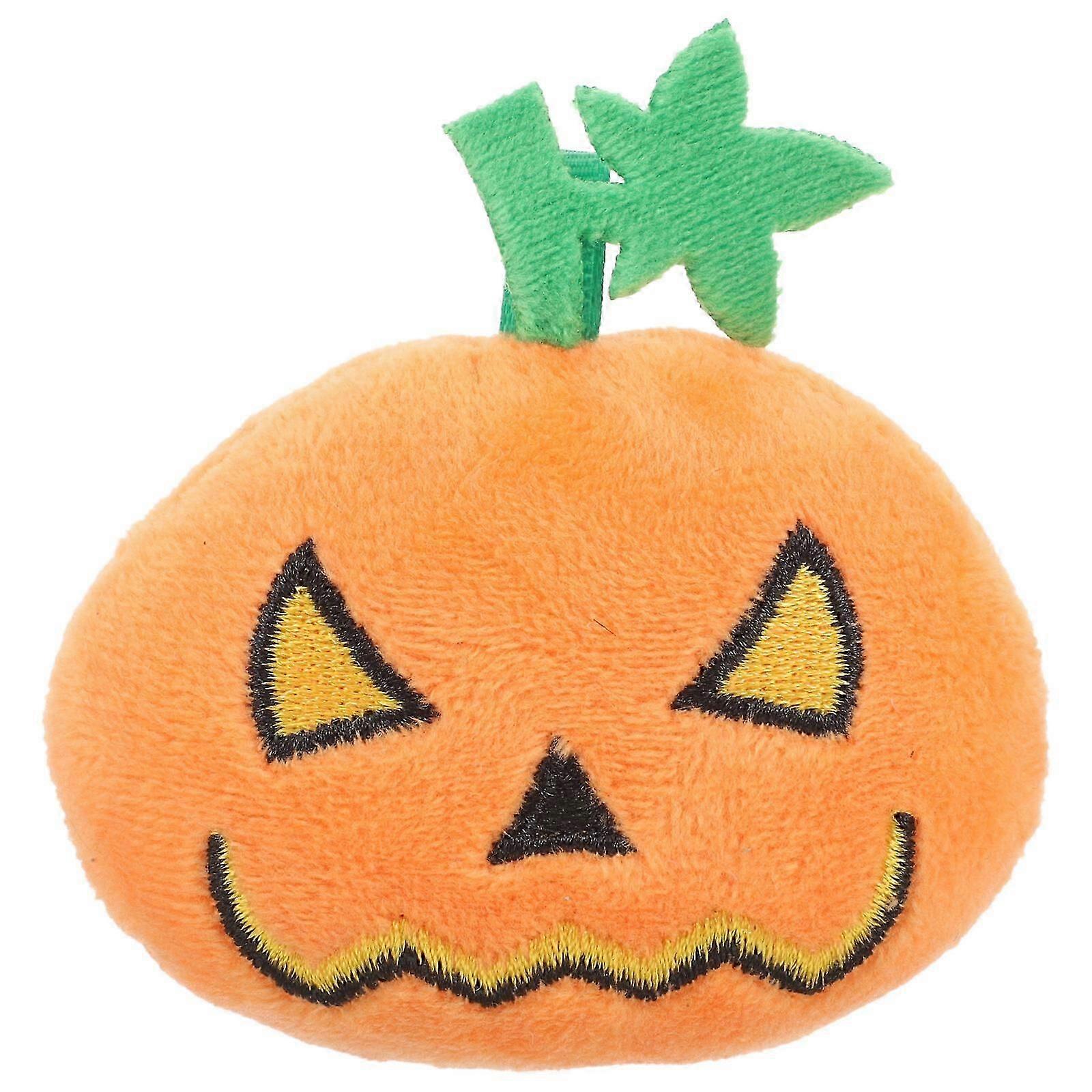 2025 Halloween Cat Chew Toy Pumpkin Shaped Squeaky Interactive Toy Cat Teething Toy