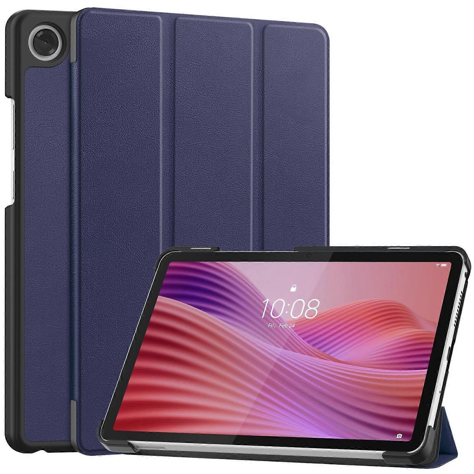 Custer Texture 3-Fold Holder Leather Smart Tablet Case