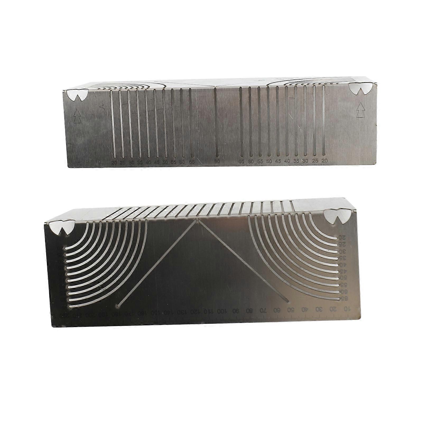2 Pcs Stainless Steel Angle & Arc Marking Tool 20-65/20-80mm