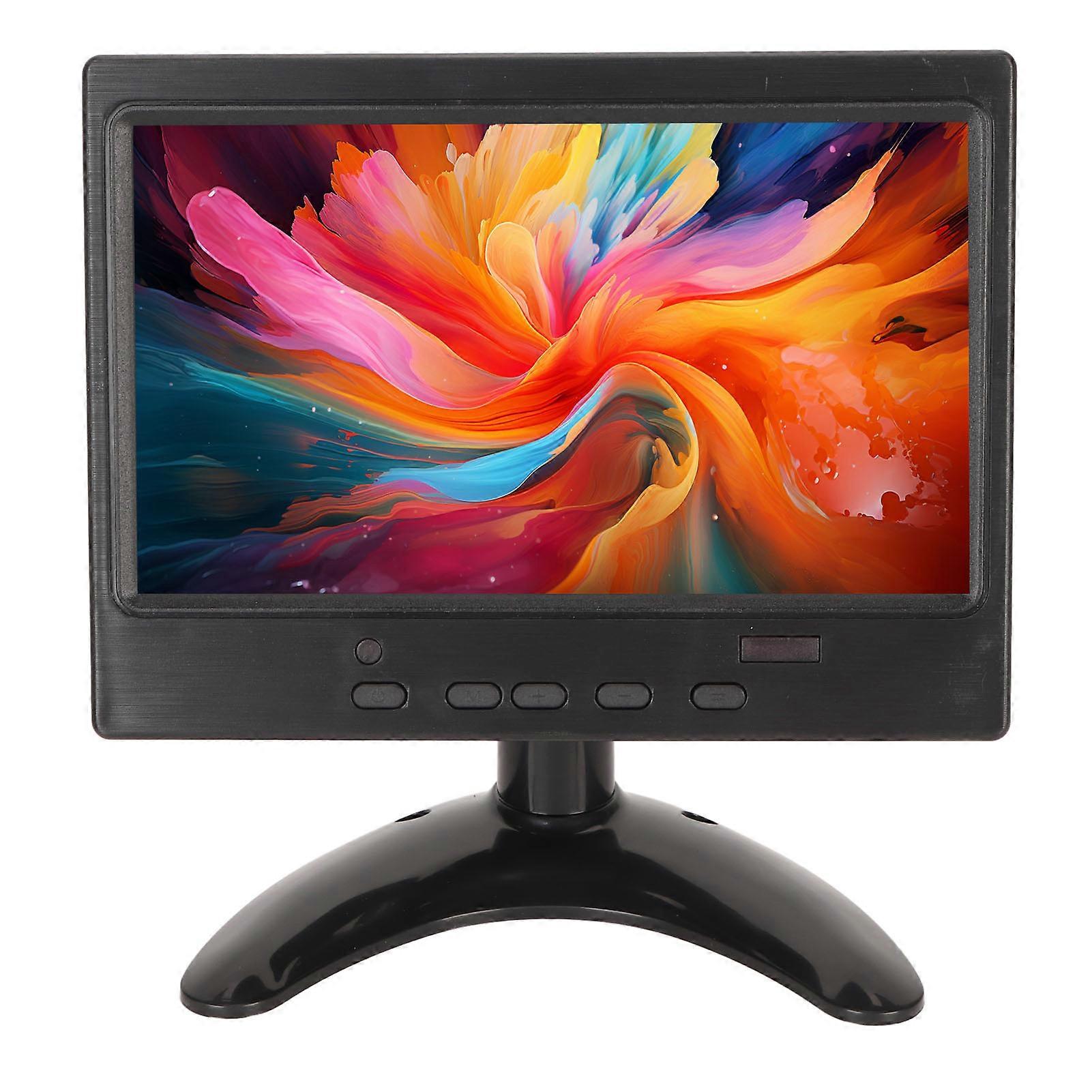 7 Inch Portable Monitor 1024x600 HD VGA AV Display EU Plug