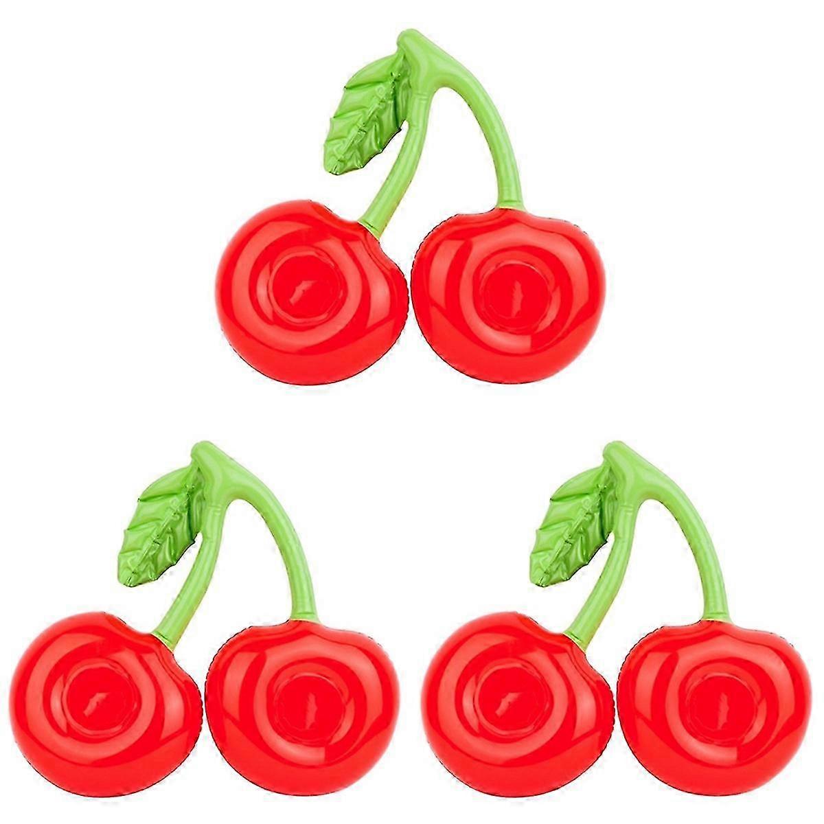 3Pcs Floating Inflatable Cup Holder Swimming Pool Cherry Cup Holder