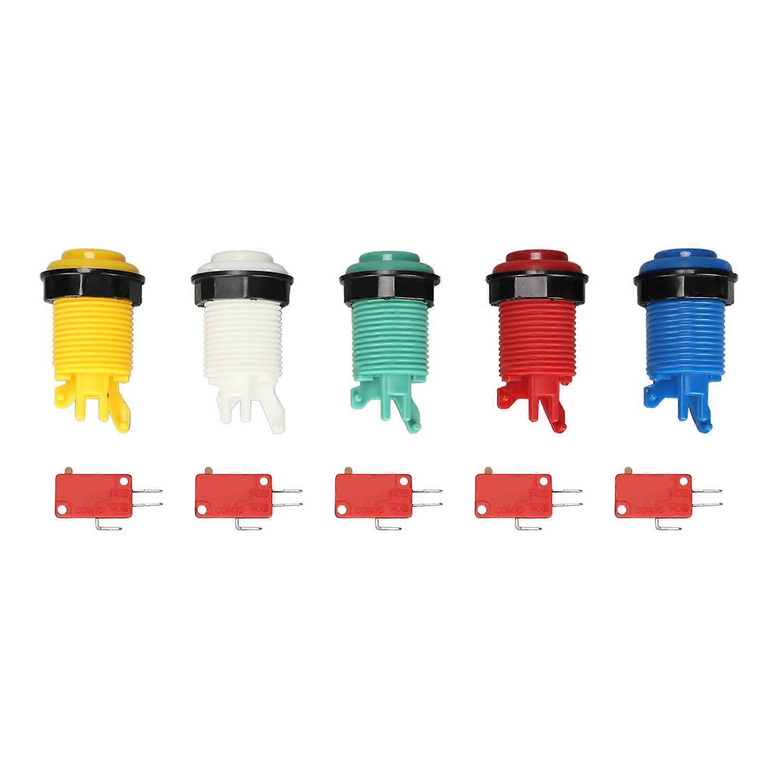 28mm LED Arcade Game Push Buttons - 5 Colors, Durable, Sensitive, DIY Controller Parts