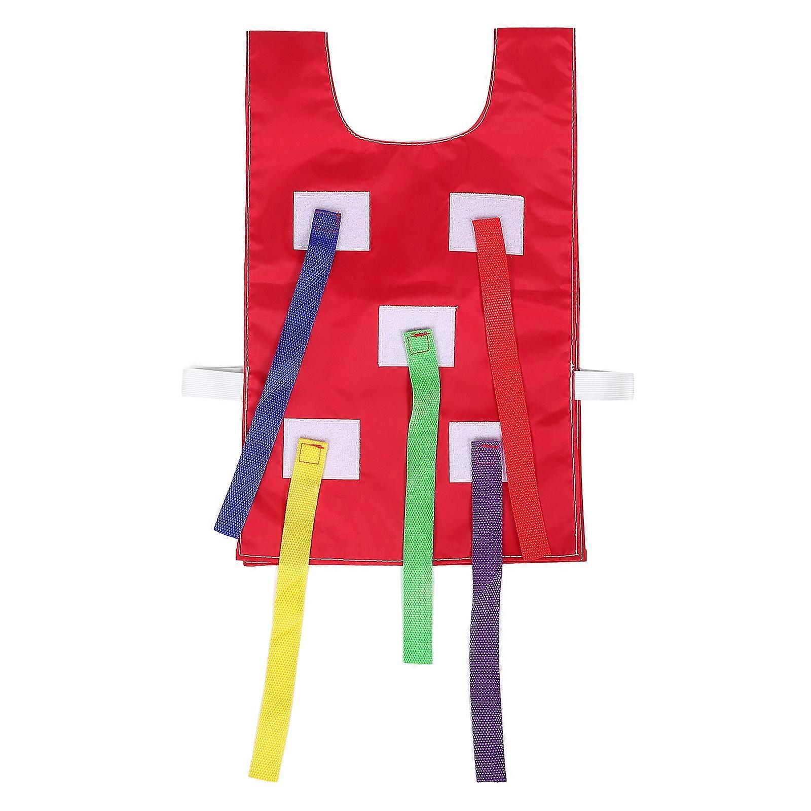 Kids Sports Toys Training Vest for Outdoor Activities Made of Oxford Cloth Red Color Safe and Reliable