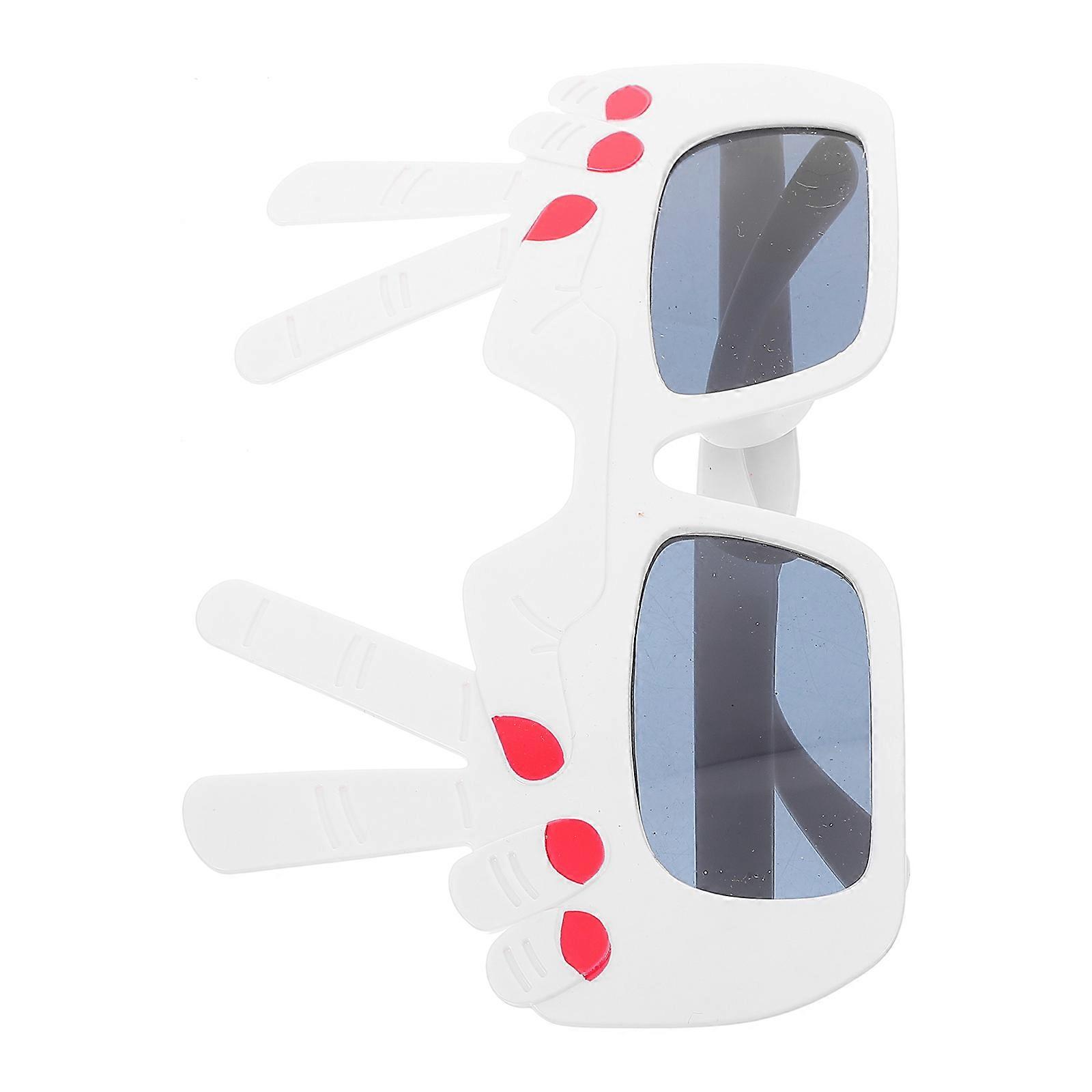 Gesture Eyeglasses Party Accessory Square Shape for Halloween Events in 1Pack