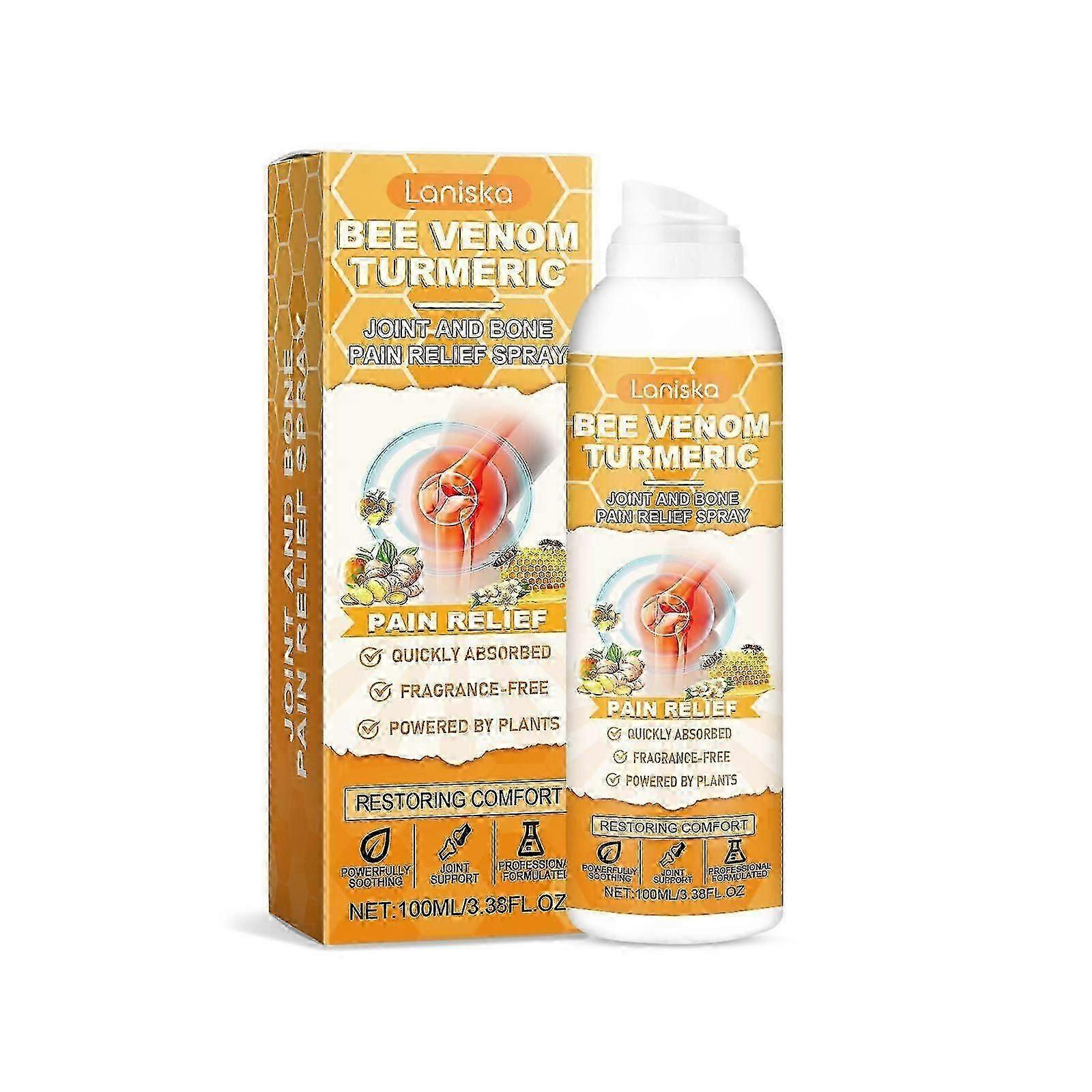 Spray de soin des articulations et des os au curcuma Bee-Venom, spray de soulagement des articulations, spray de massage des articulations pour l’inconfort des articulations musculaires