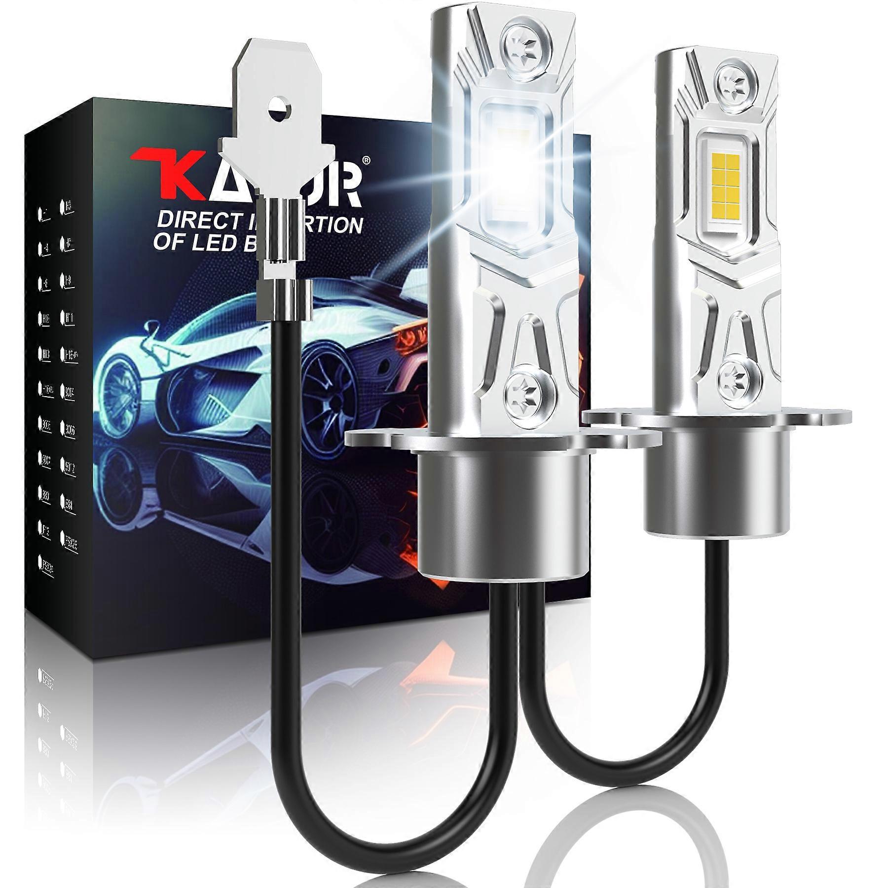 2Pcs 12V H3 LED Fog Light Bulb Super Bright 6000K White Car Driving Running Lamp Headlight DRL Fanless 1:1 Design Good Quality