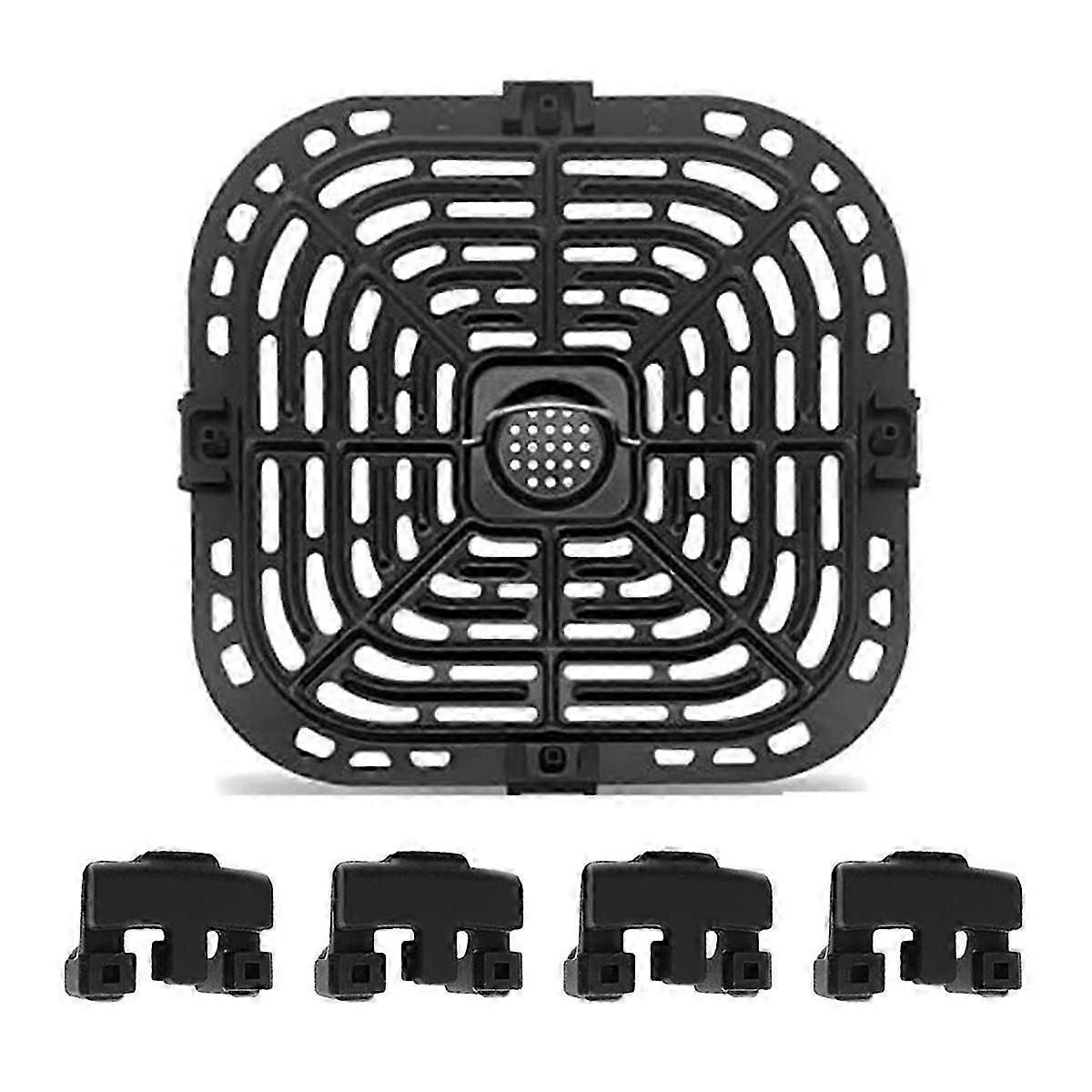 Air fryer baking tray set with cushion protector for safety