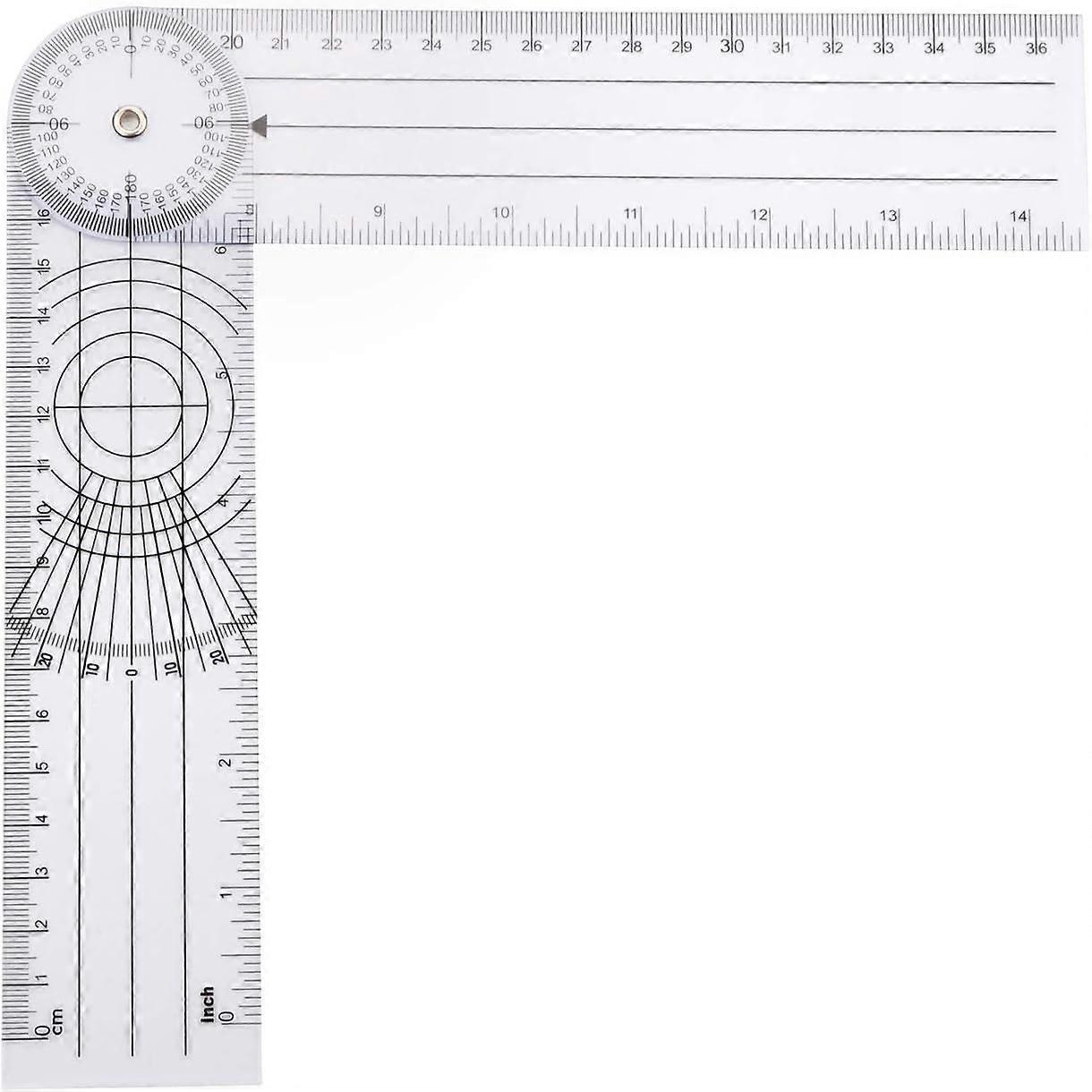 Goniometer Quick Angle Protractor Measuring Tool, 1 Pack, White