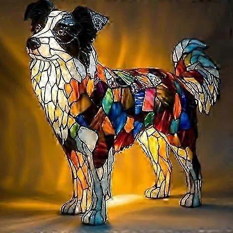 Border Collie lamp home desktop decoration
