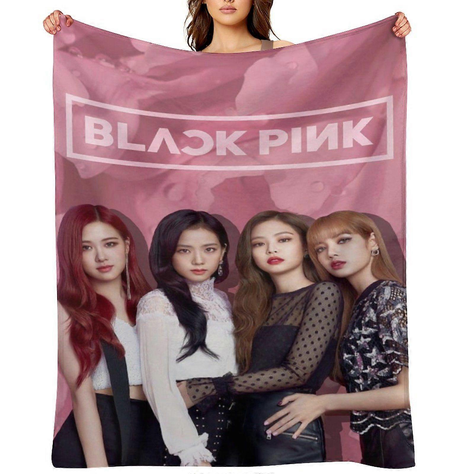 BLACKPINK رمي بطانية هدية ، بطانية الفانيلا ، مناسبة للرجال والنساء ، مناسبة لجميع الفصول ، بطانية دافئة ، ديكور منزلي (19) 125x100 سم